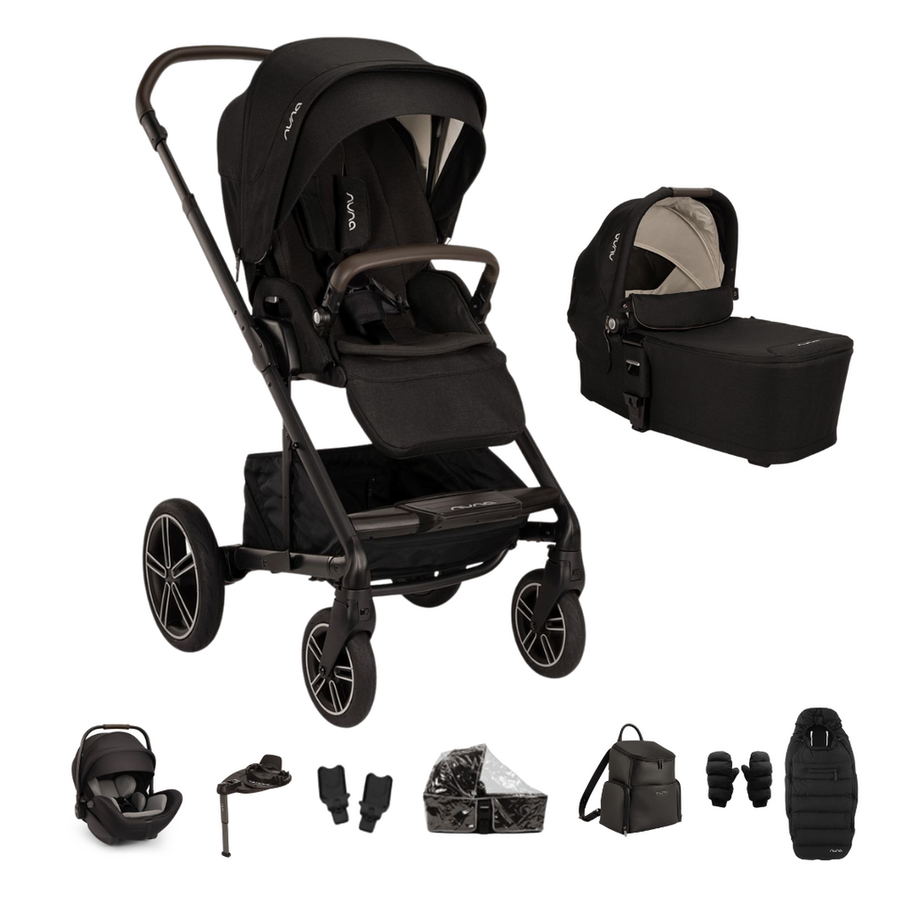 Nuna Nuna MIXX Next + ARRA Flex Winter Travel System | Caviar