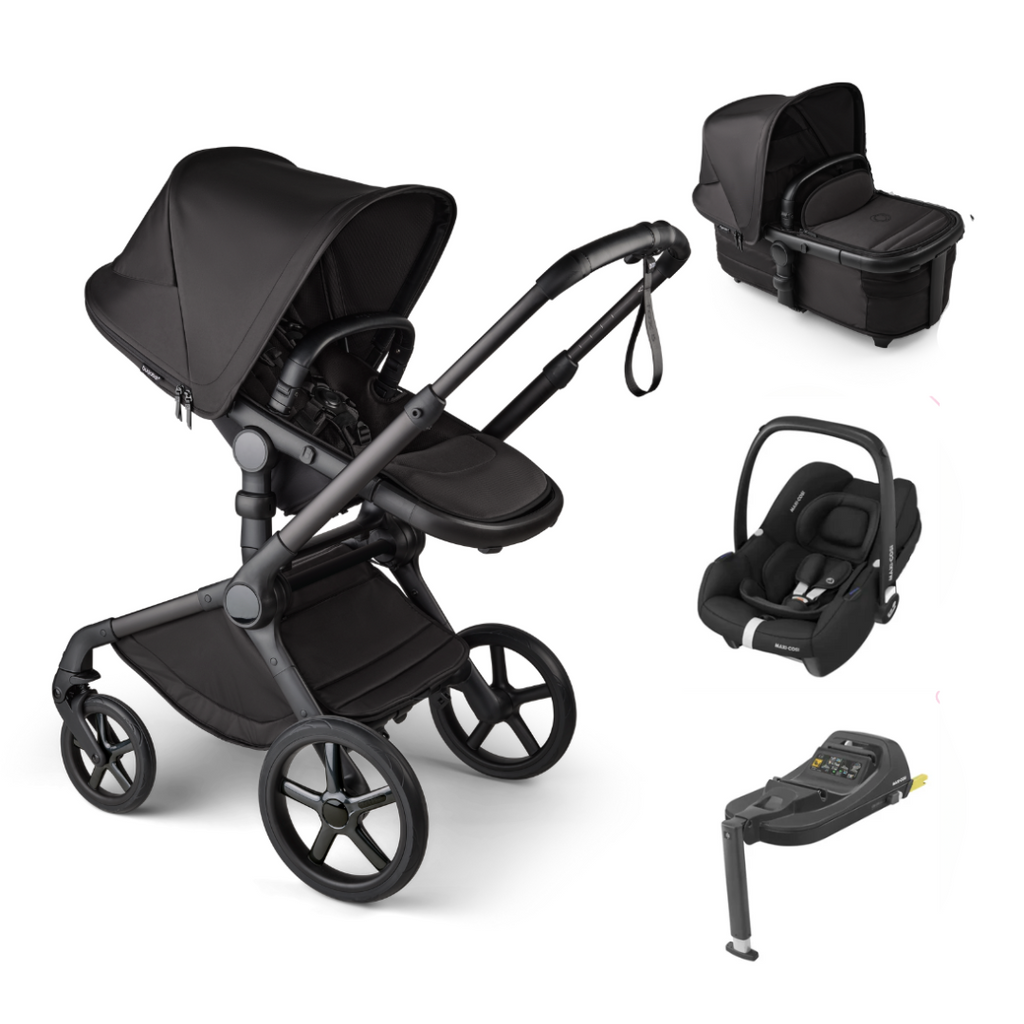 Bugaboo Fox 5 Complete Noir Limited Edition & Cabriofix Bundle | Black Moonlight