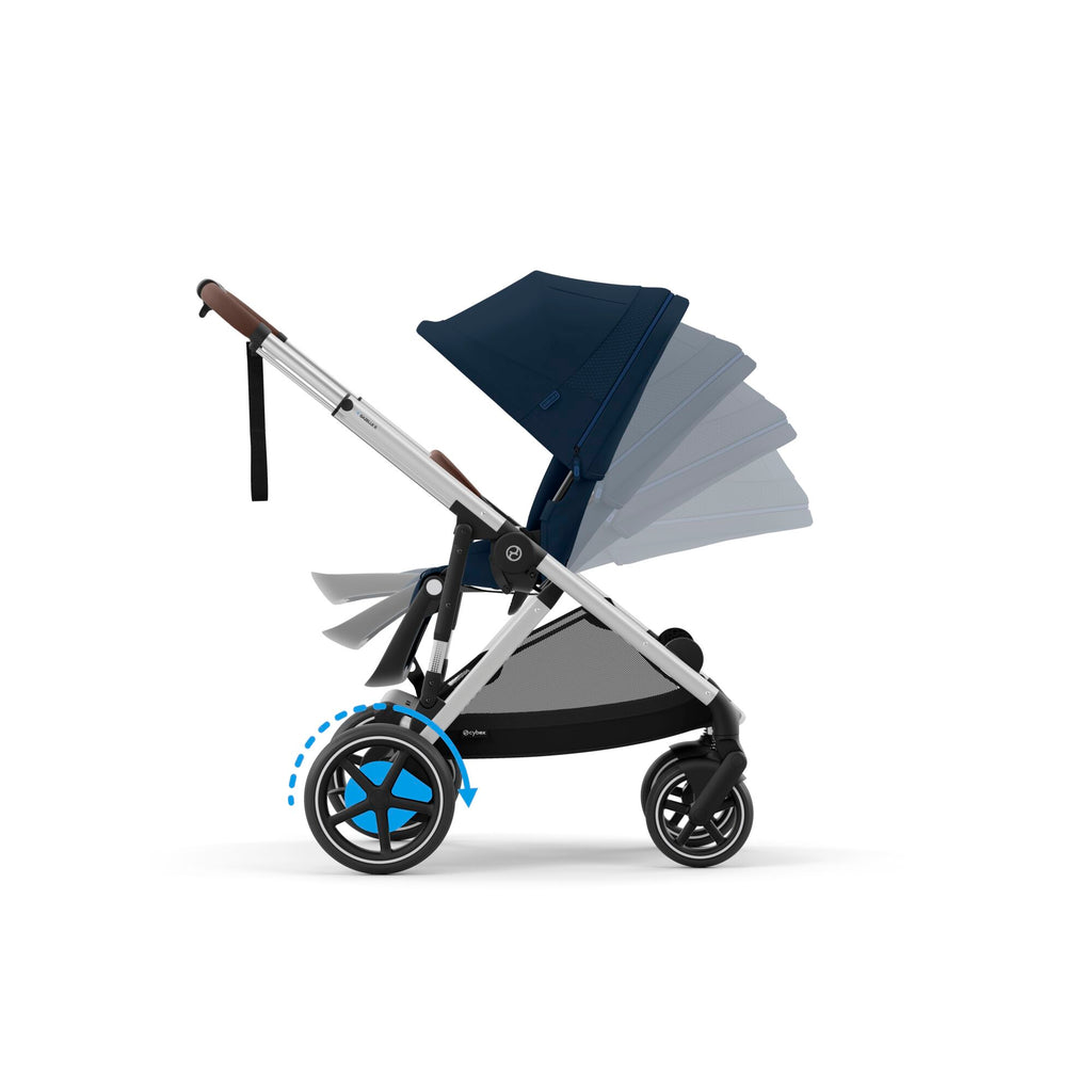 Cybex e-Gazelle S Pushchair 2024  - Silver | Ocean Blue