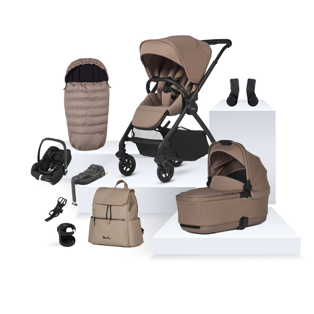 Silver Cross Dune 2 Pushchair & Cabriofix Travel System | Mocha