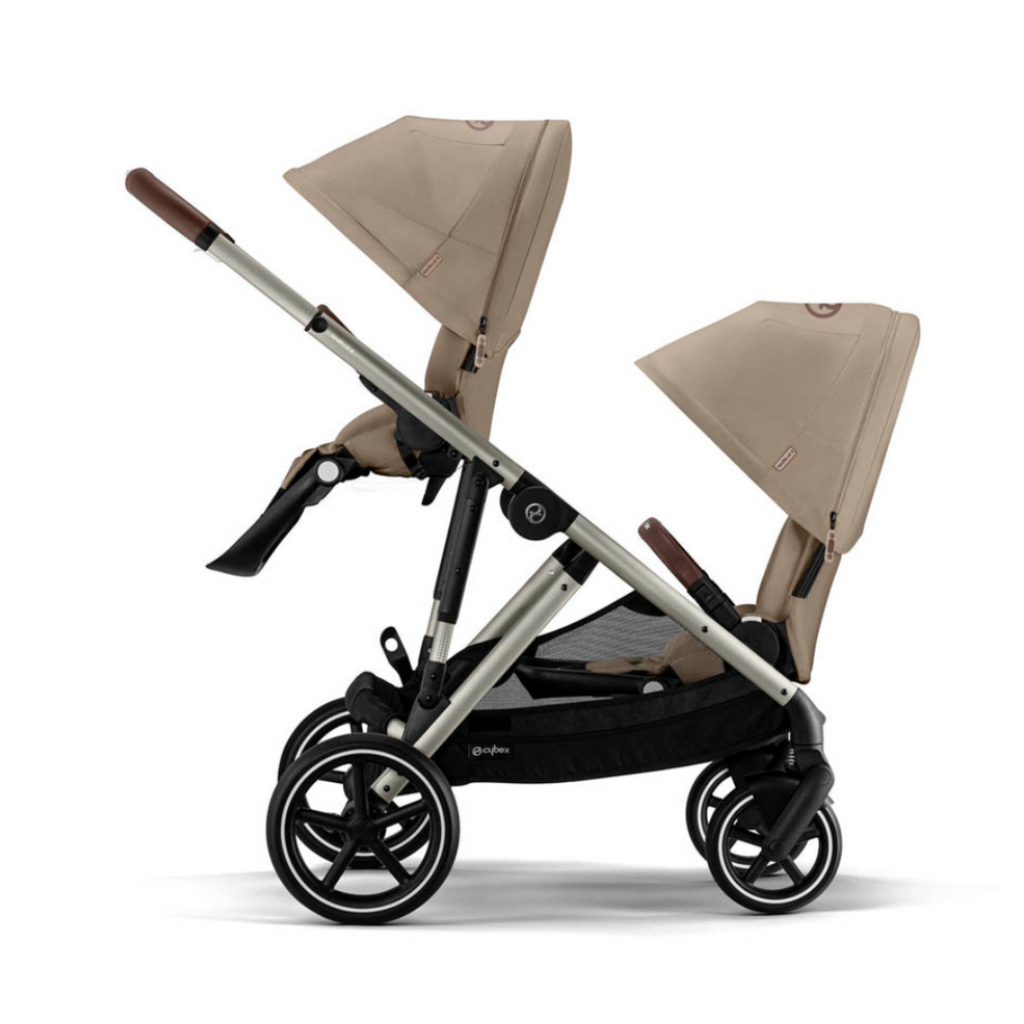 Cybex Gazelle S Double Pushchair  (2023) - Almond Beige | Taupe