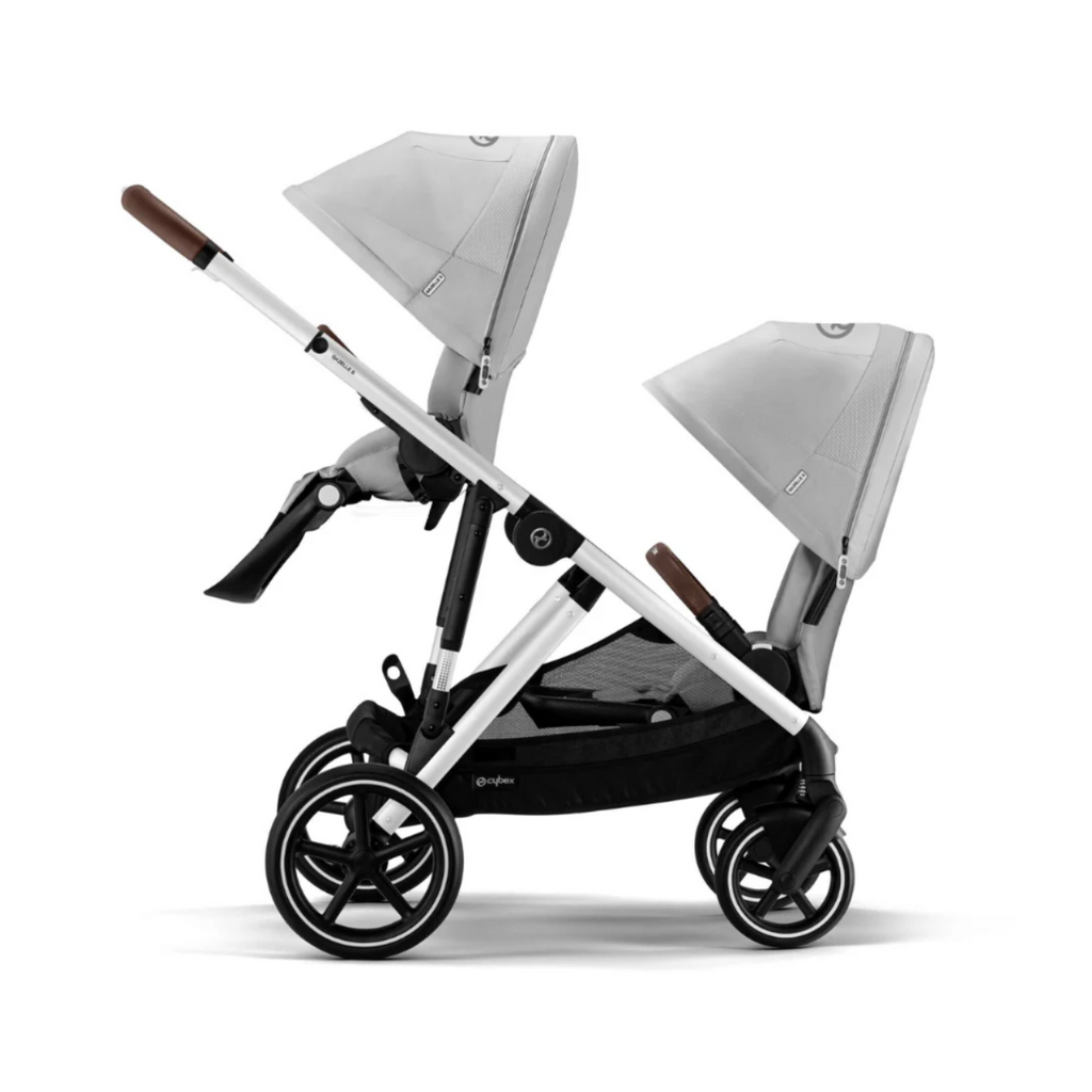 Cybex Gazelle S Double Pushchair (2023) - Lava Grey - Silver