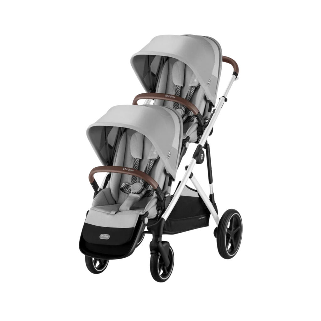 Cybex Gazelle S Double Pushchair (2023) - Lava Grey - Silver