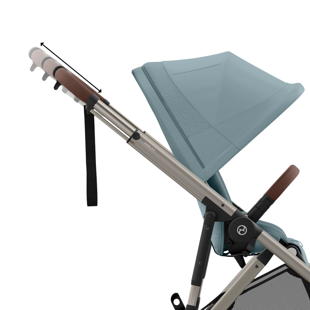 Cybex e-Gazelle S Double Pushchair - Stormy Blue | Sky Blue