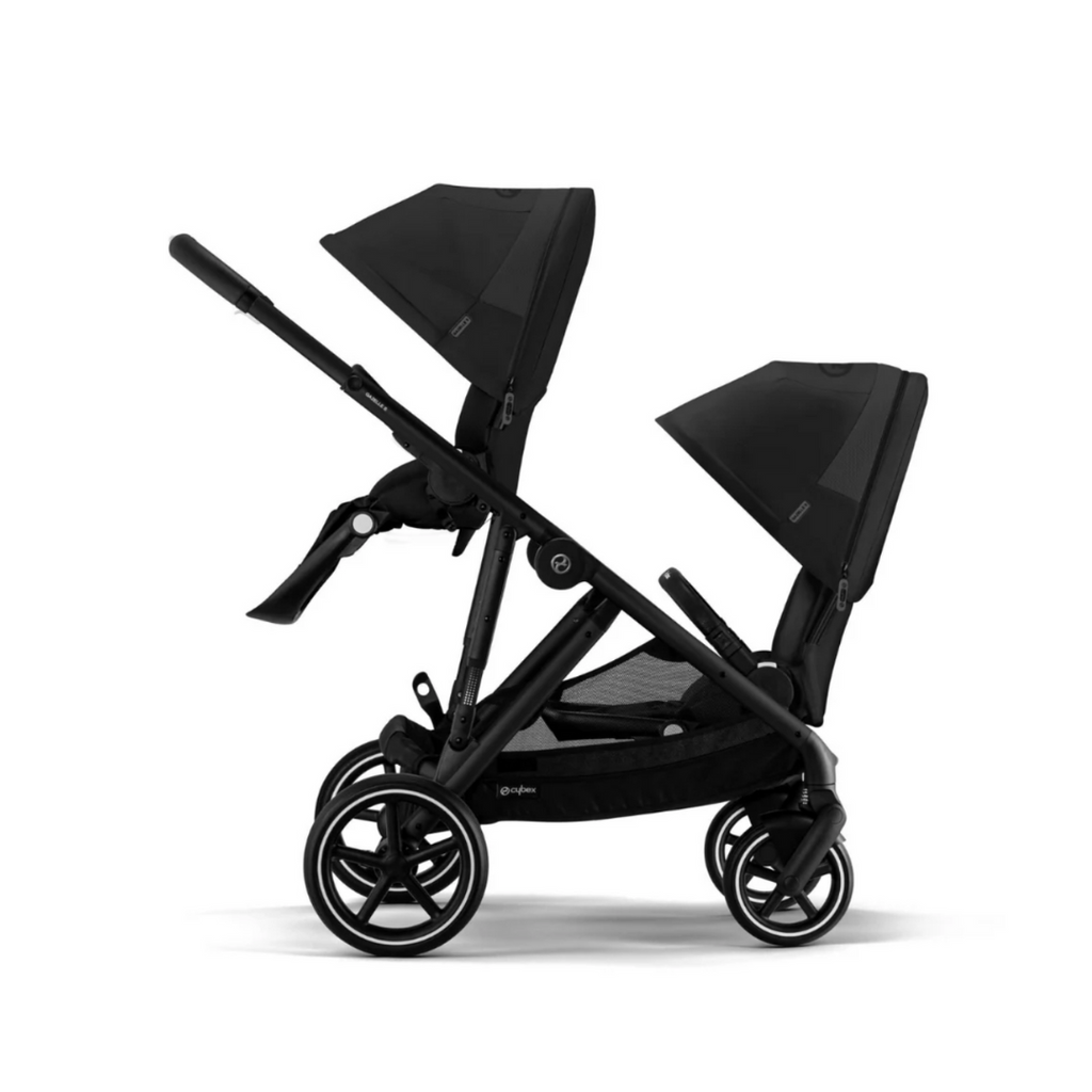 Cybex Gazelle S Double Pushchair (2023) - Moon Black | Black