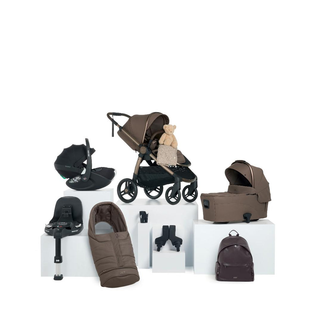 Mamas & Papas Ocarro² & Pebble 360 Pro Travel System (with bear & Blanket) | Crema