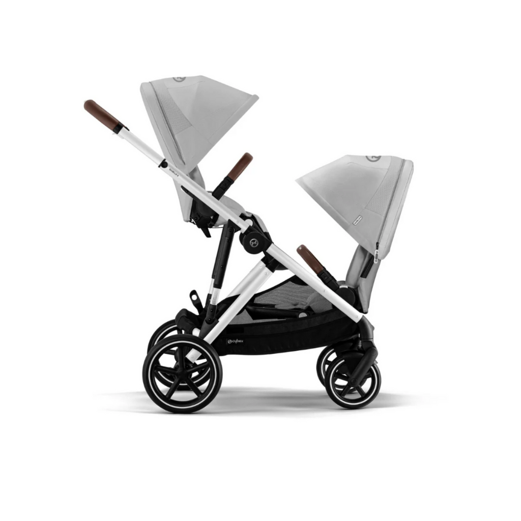 Cybex Gazelle S Double Pushchair (2023) - Lava Grey - Silver