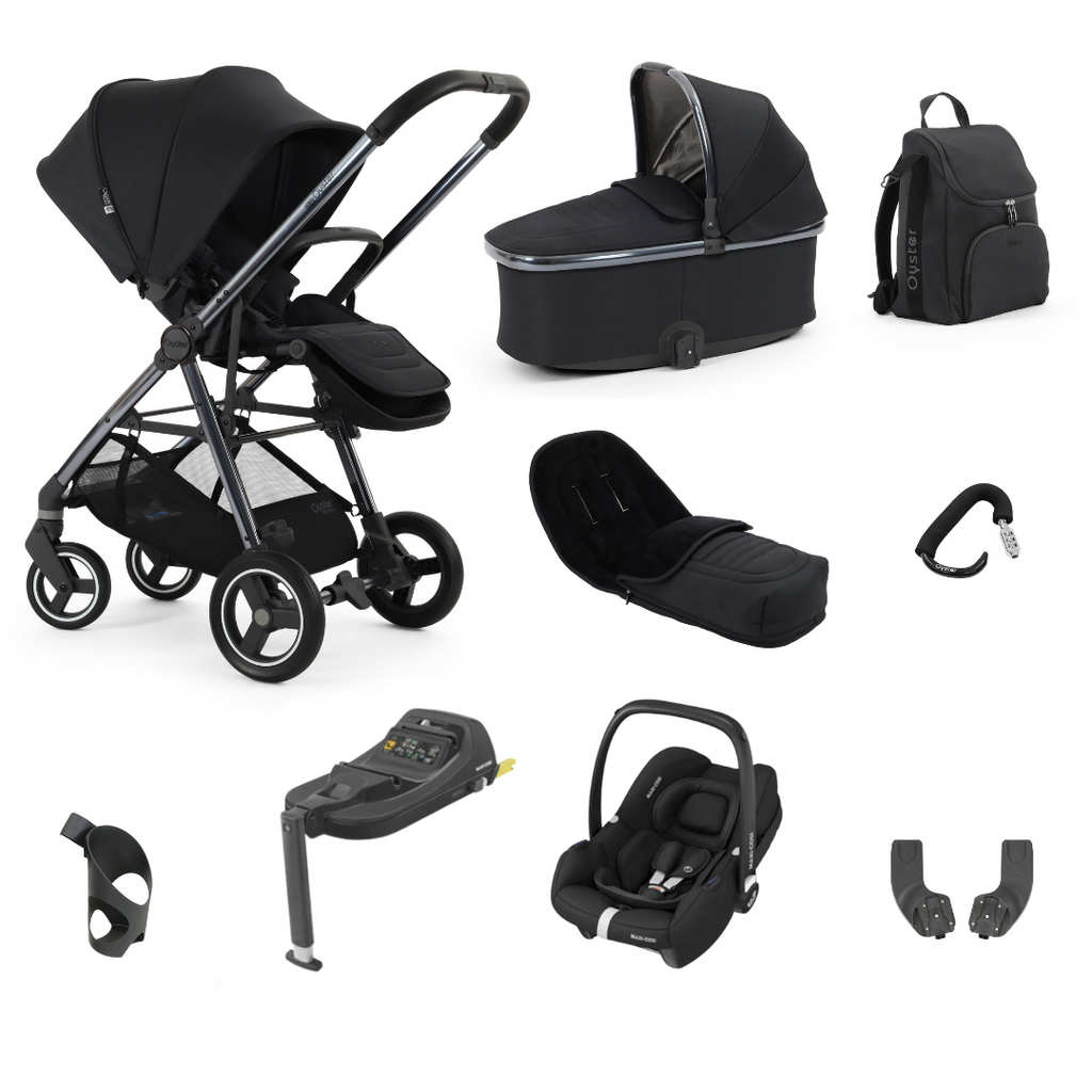 Oyster Gravity+ Stroller 9 Piece Cabriofix Bundle | Carbonite