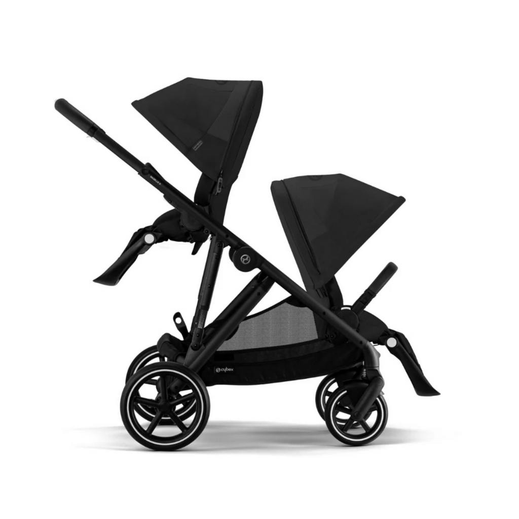 Cybex e-Gazelle S Double Pushchair - Moon Black | Black