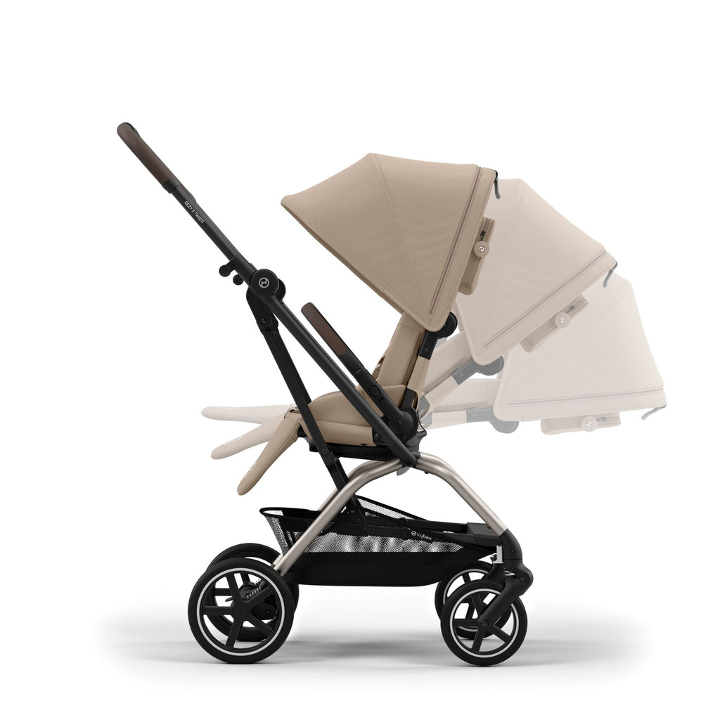 Cybex Eezy S Twist+ 2  Stroller | Almond Beige on Taupe