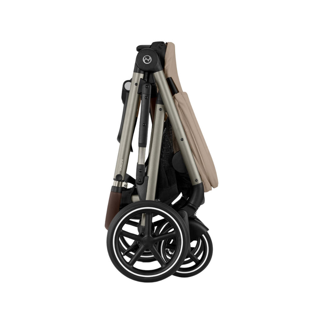 Cybex e-Gazelle S Double Pushchair - Almond Beige | Taupe