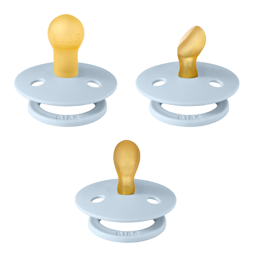 BIBS Pacifiers Try-it Colour 3 PACK | Baby Blue
