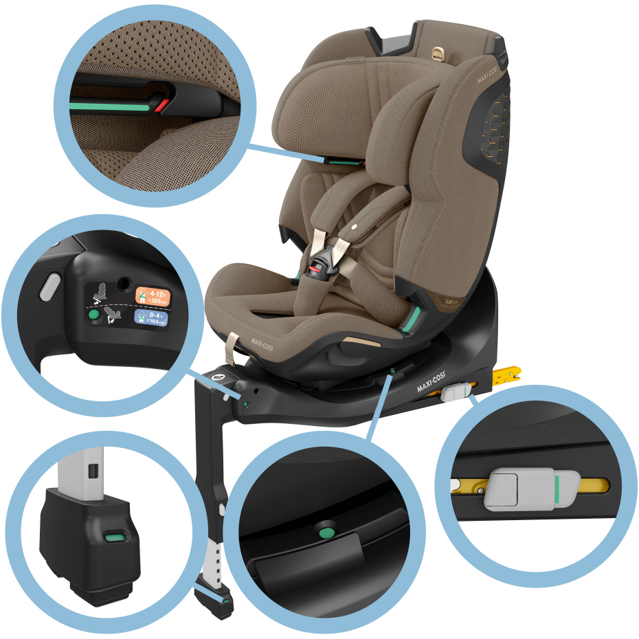 Maxi-Cosi Emerald 360 Pro Car Seat Birth - 12 years old | Authentic Truffle