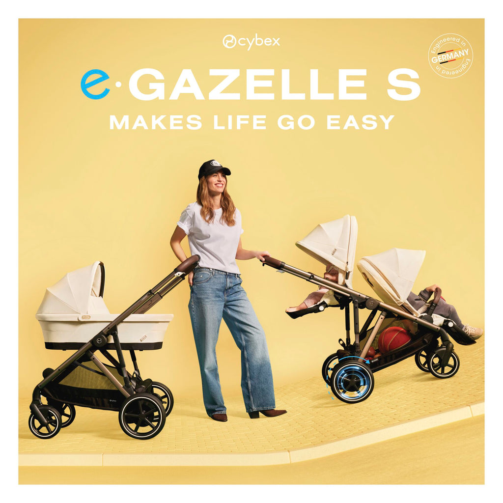 Cybex e-Gazelle S Pushchair Cloud G Luxury Bundle - Silver | Ocean Blue