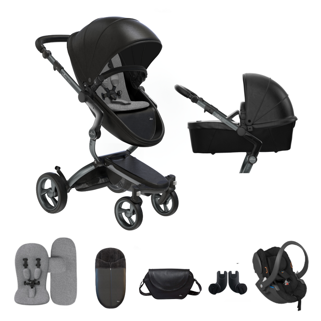 Mima Xari Pushchair & Car Seat Bundle | Black on Graphite