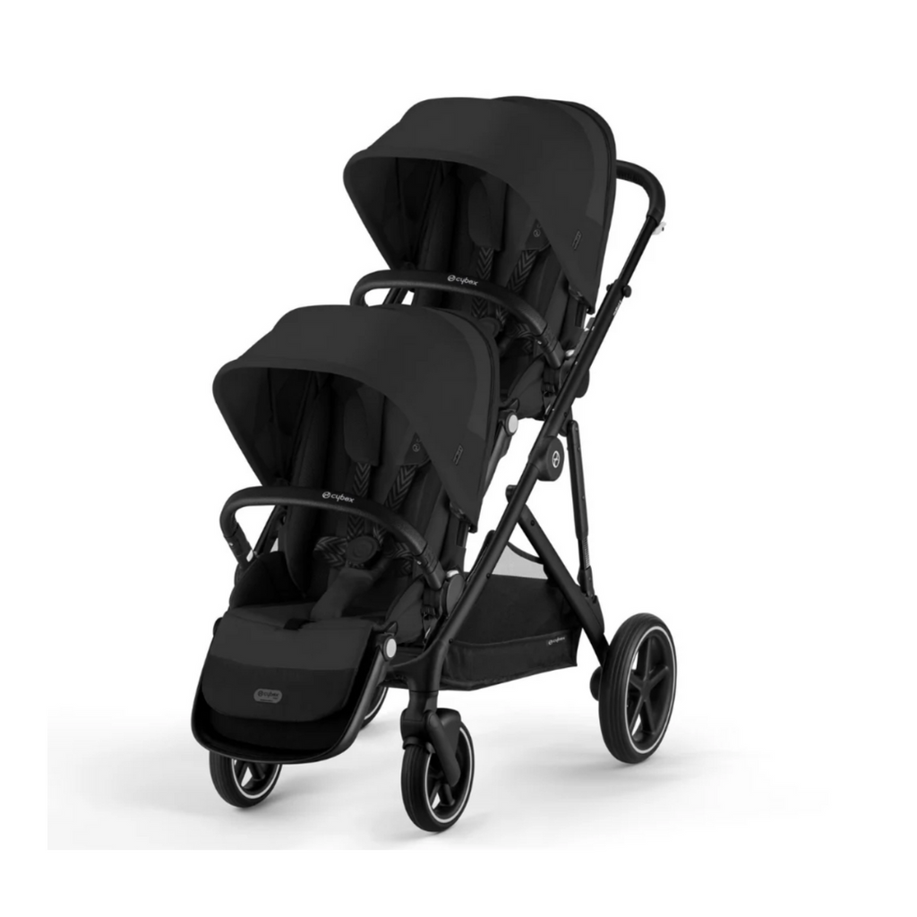 Cybex Gazelle S Double Pushchair (2023) - Moon Black | Black