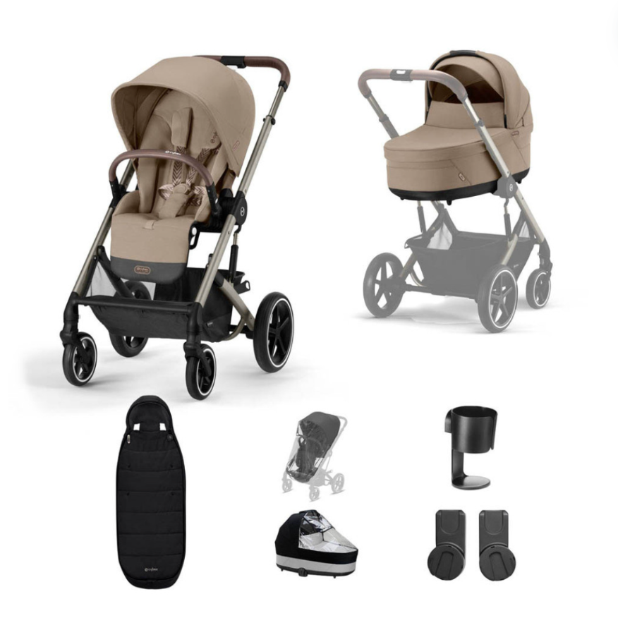 Cybex Balios S Lux Essentials Bundle 2023 - Almond Beige | Taupe