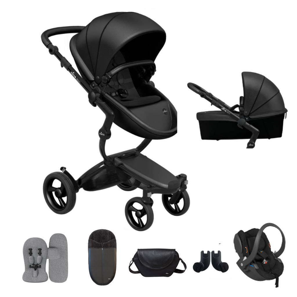 Mima Xari Pushchair & Car Seat Bundle | Black on Black