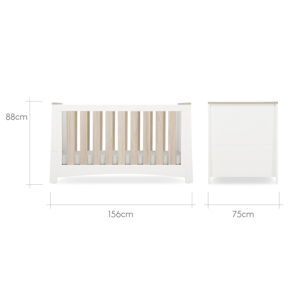 CuddleCo Ada 2 Piece Nursery Furniture Set - White & Ash