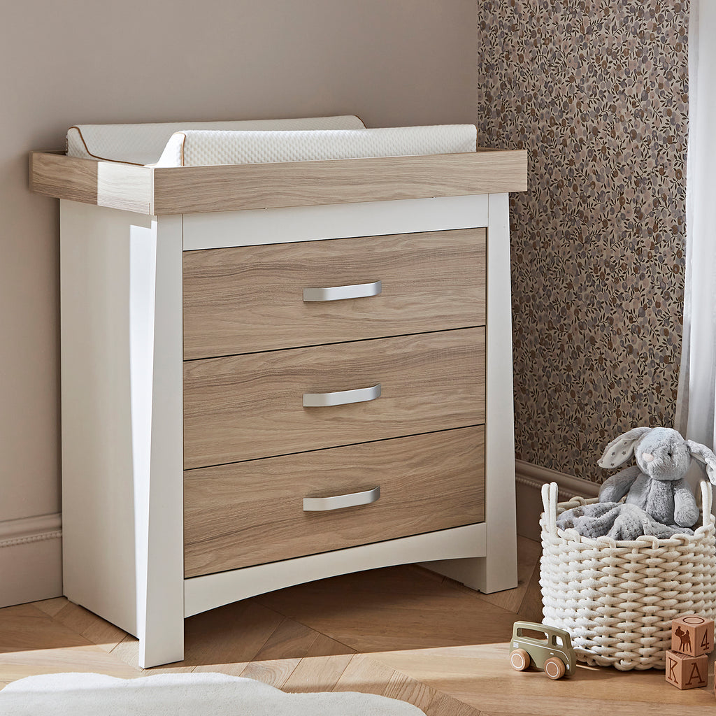 CuddleCo Ada 2 Piece Nursery Furniture Set - White & Ash