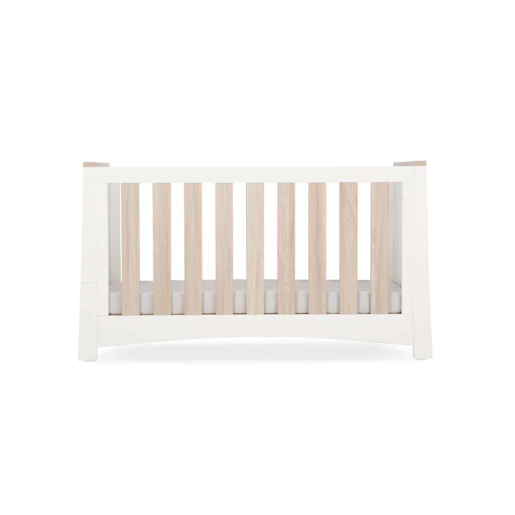 CuddleCo Ada Cot Bed - White & Ash