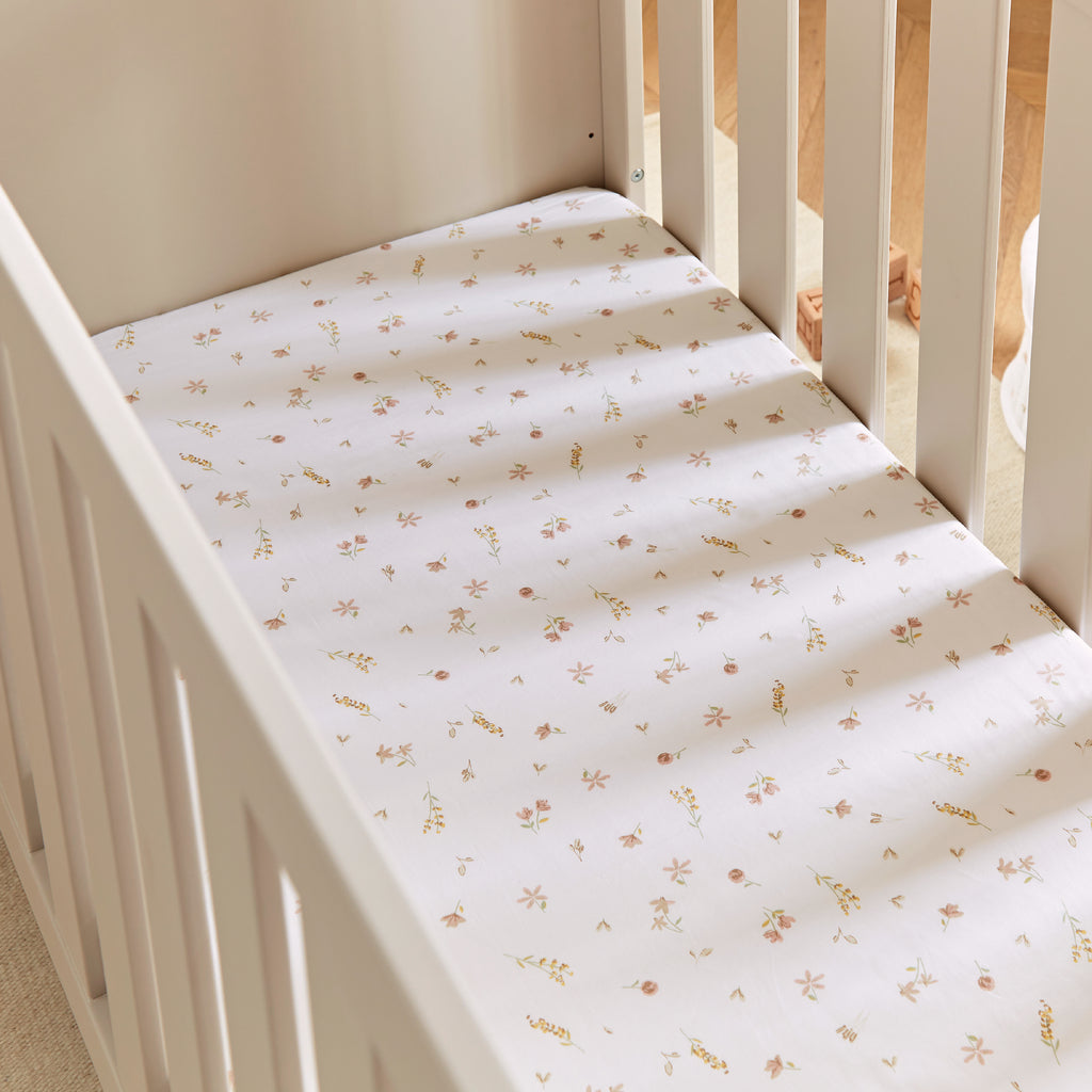 Cuddle Co Cot Bed Sheets 2pk | Cashmere Meadow - Beautiful Bambino