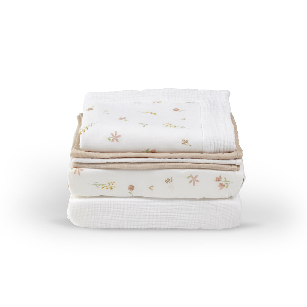 Cuddle Co Universal Crib/ Co Sleeper Bedding Set | Cashmere Meadow - Beautiful Bambino