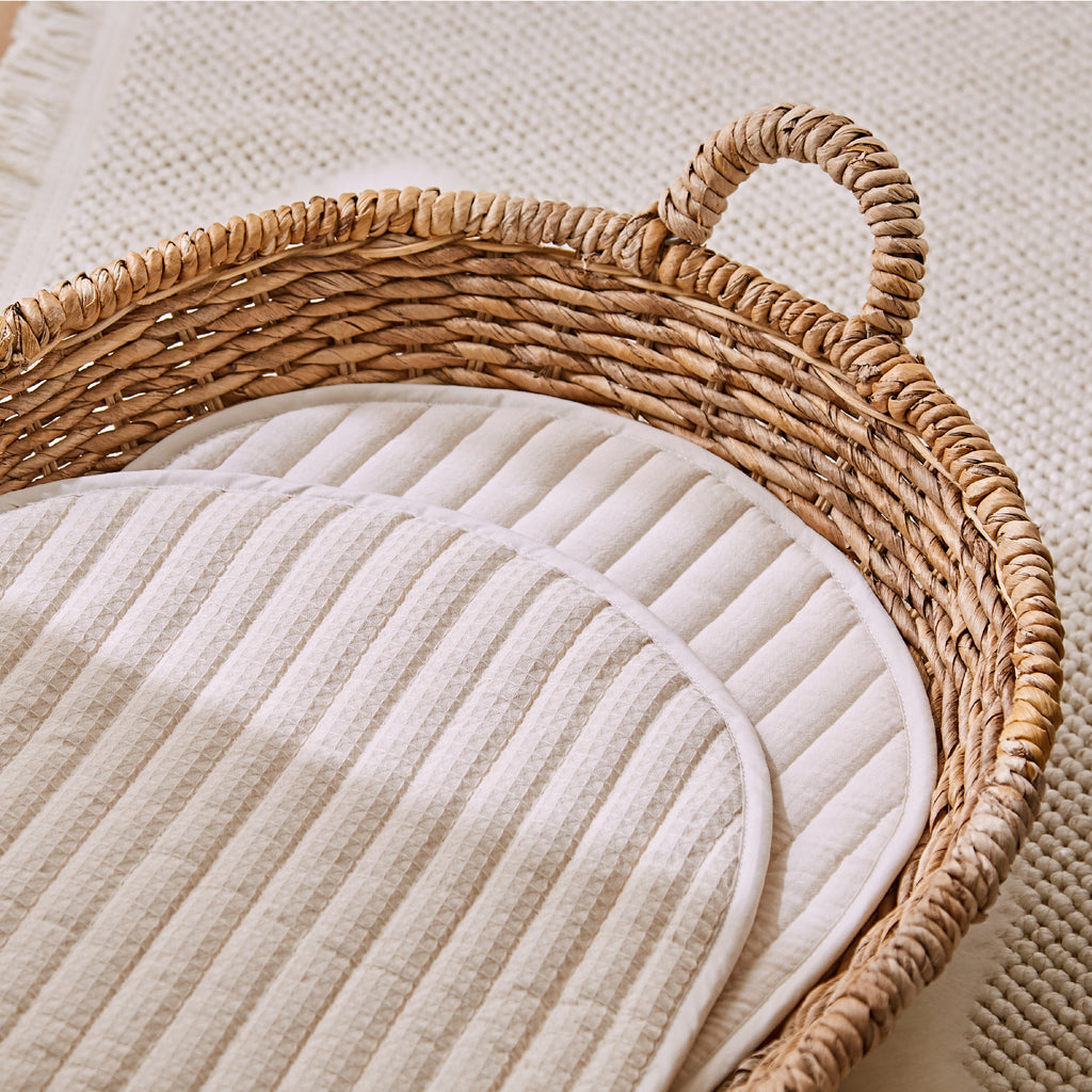 Cuddle Co 2pk Changing Pad | Cashmere Waffle - Beautiful Bambino