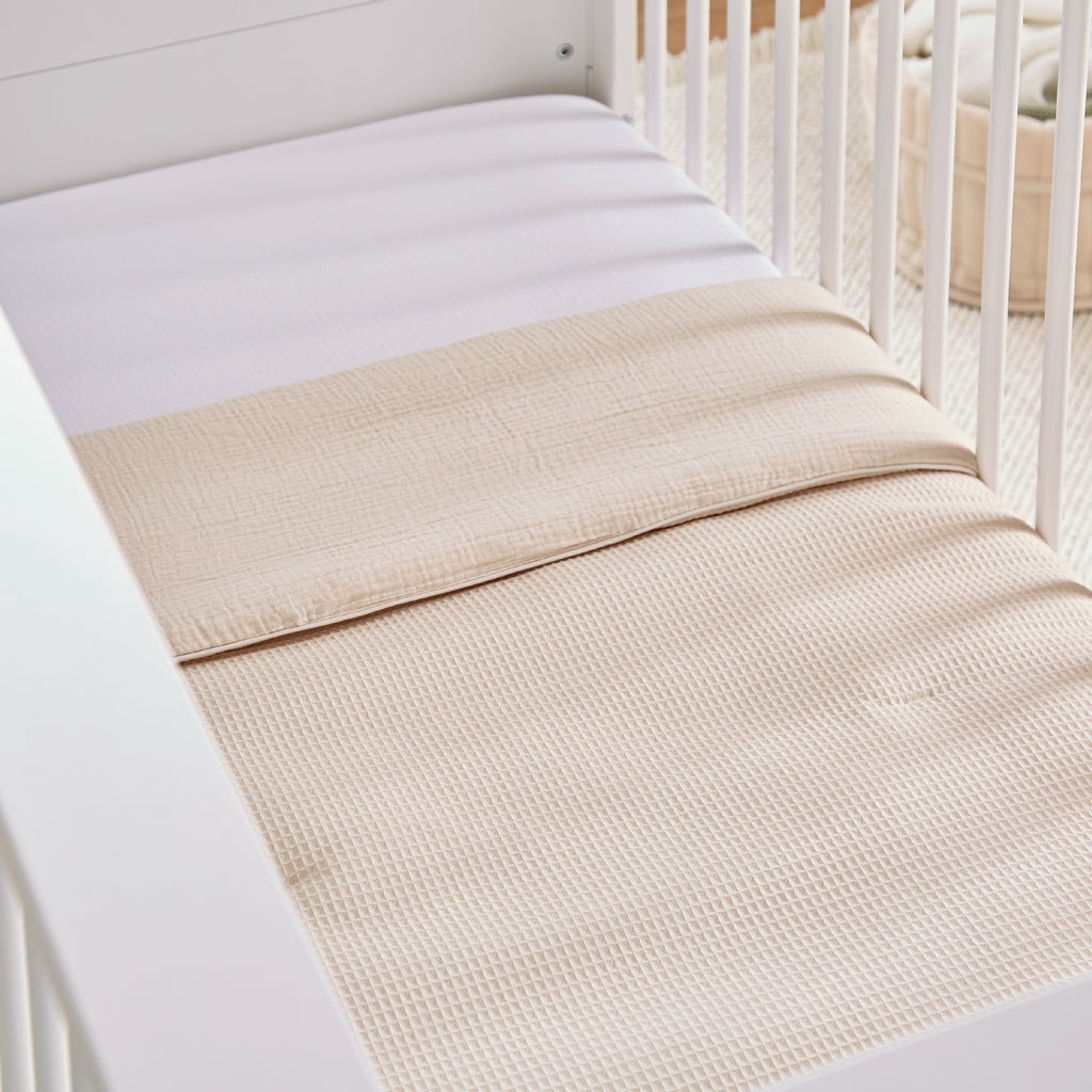 Cuddle Co Cot Bed Quilt | Cashmere Waffle - Beautiful Bambino