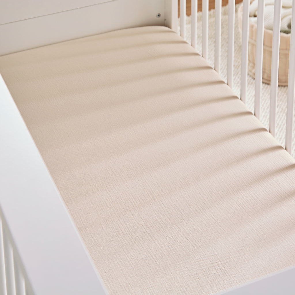 Cuddle Co Cot Bed Sheets 2pk | Cashmere Waffle - Beautiful Bambino