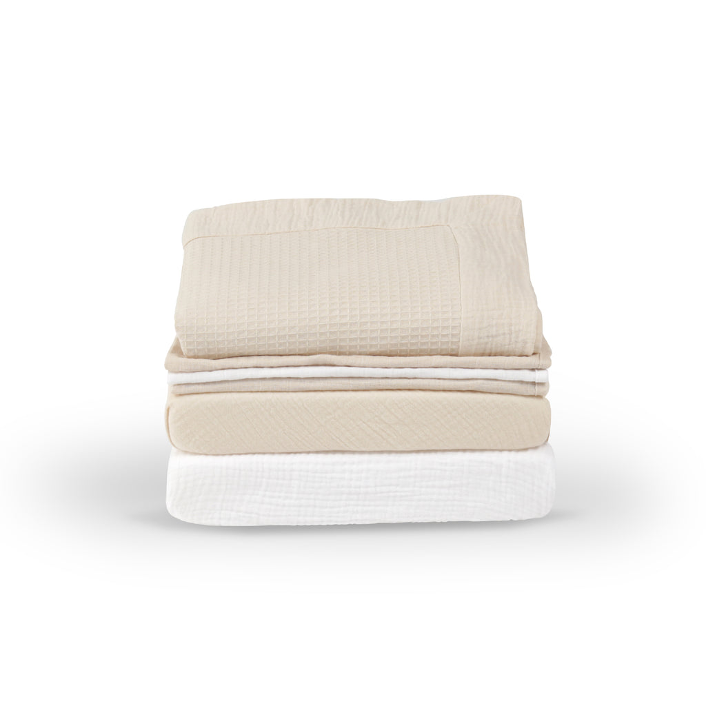 Cuddle Co Universal Crib/ Co Sleeper Bedding Set | Cashmere Waffle - Beautiful Bambino