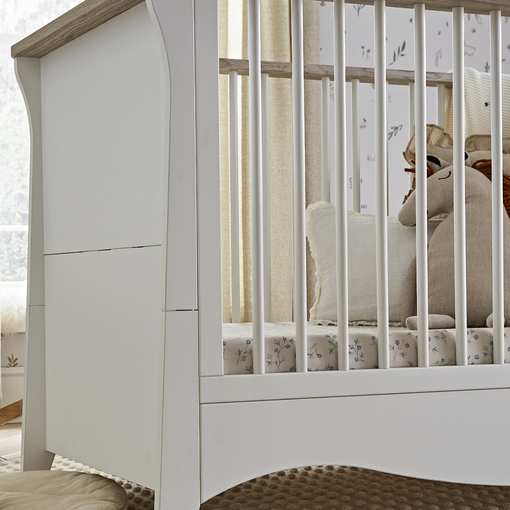 CuddleCo Clara 2 Piece Nursery Room Set - White/Driftwood Ash