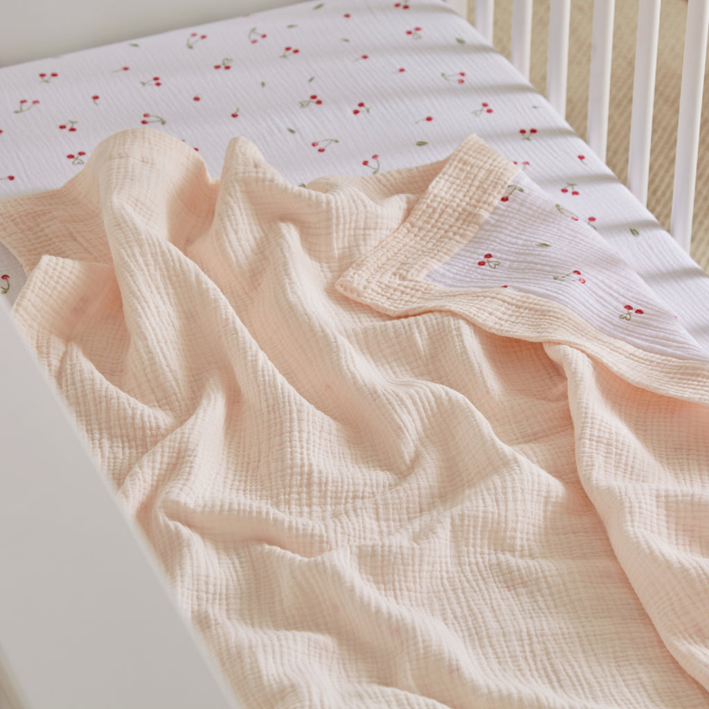 Cuddle Co Comforter Blanket | Ditsy Cherry - Beautiful Bambino