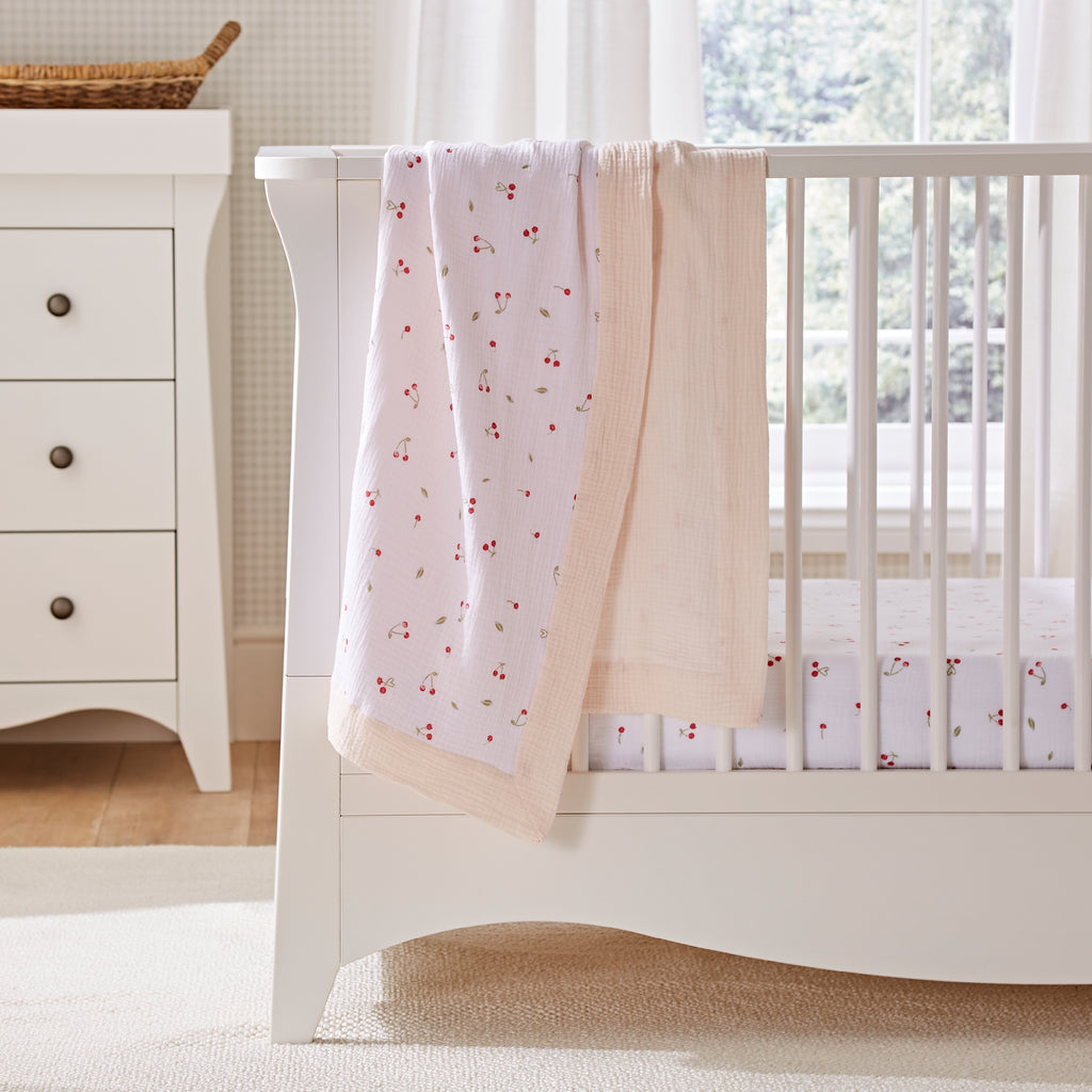 Cuddle Co Comforter Blanket | Ditsy Cherry - Beautiful Bambino