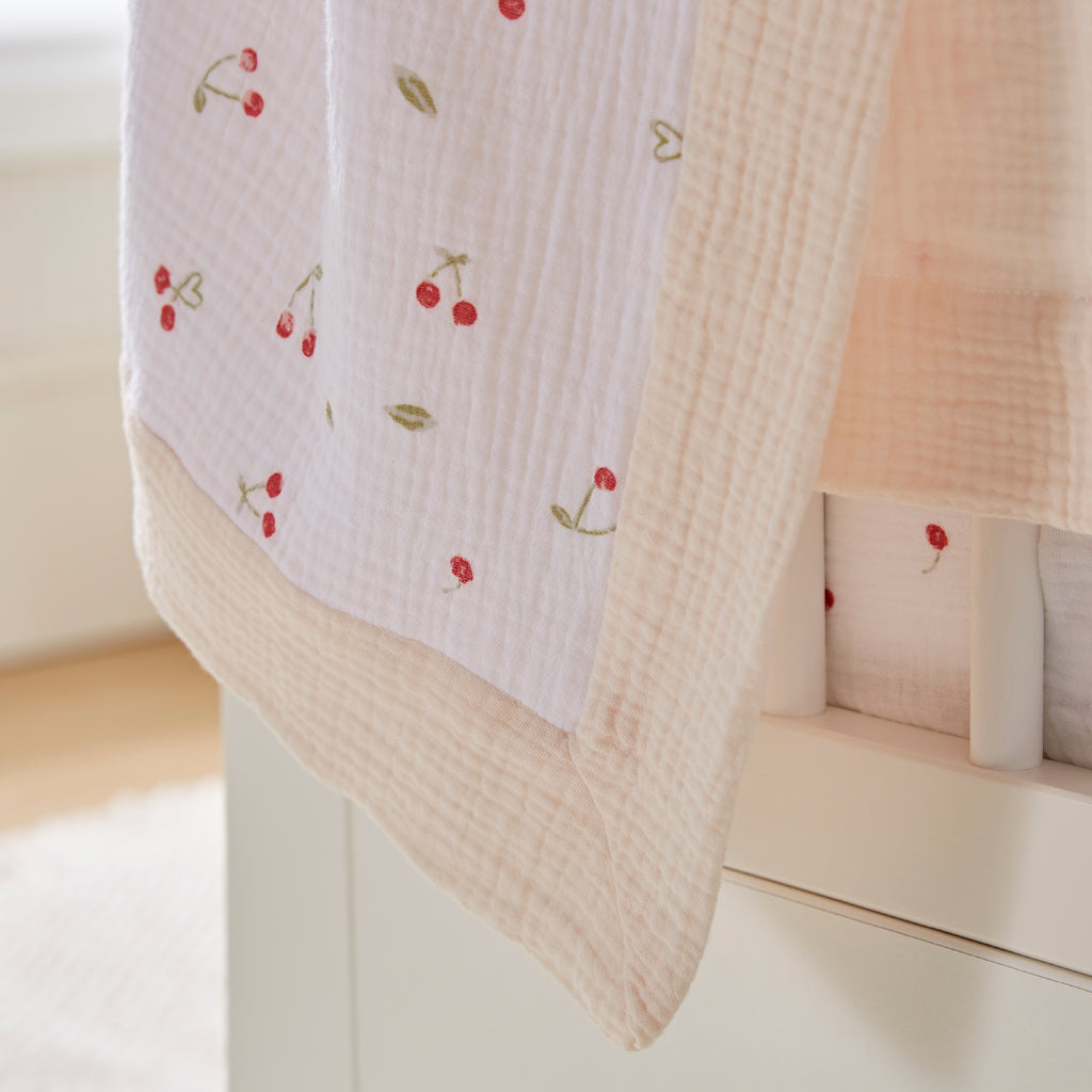 Cuddle Co Comforter Blanket | Ditsy Cherry - Beautiful Bambino