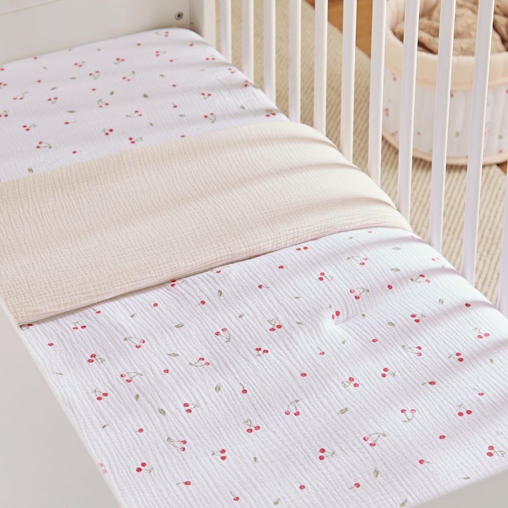 Cuddle Co Cot Bed Quilt | Ditsy Cherry - Beautiful Bambino