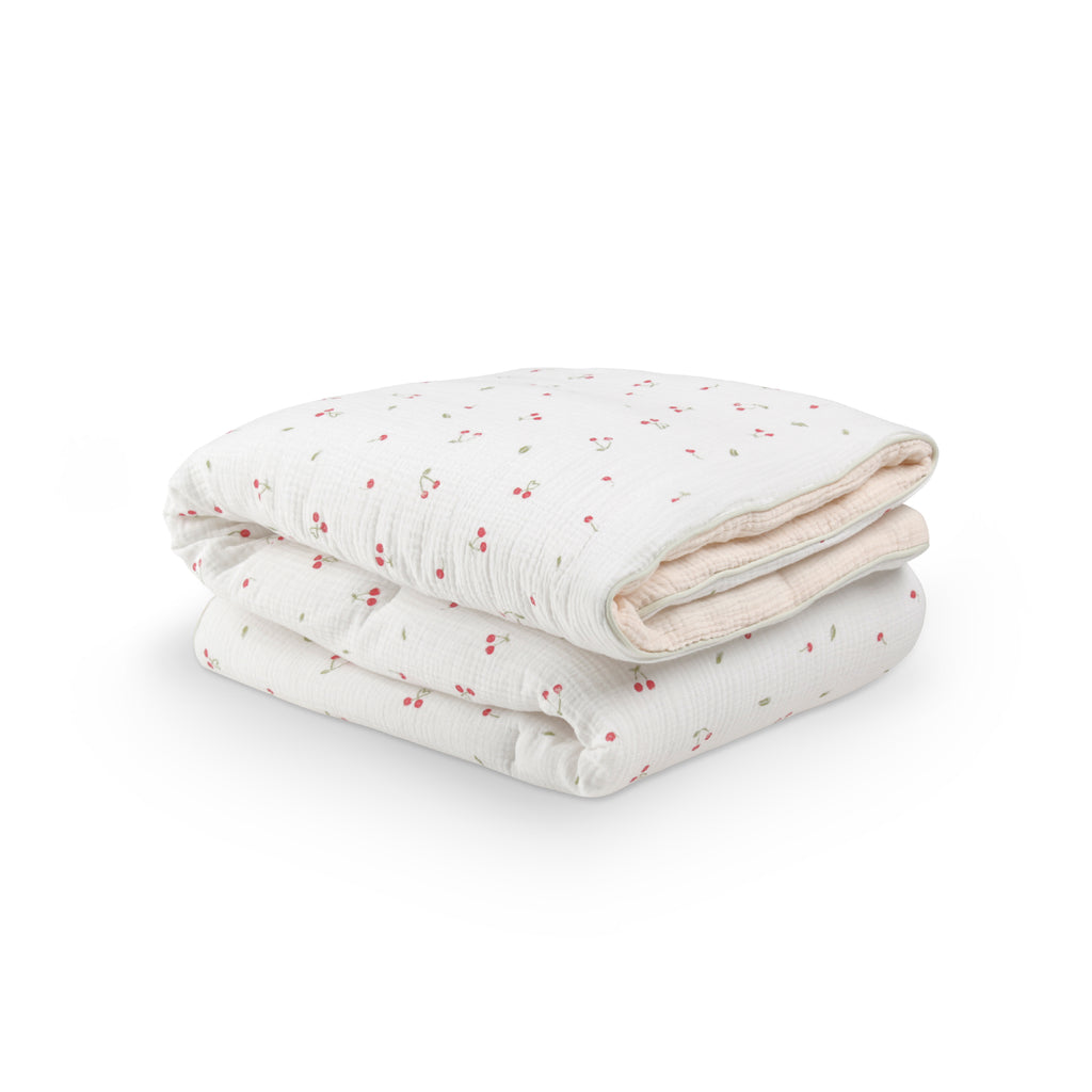 Cuddle Co Cot Bed Quilt | Ditsy Cherry - Beautiful Bambino