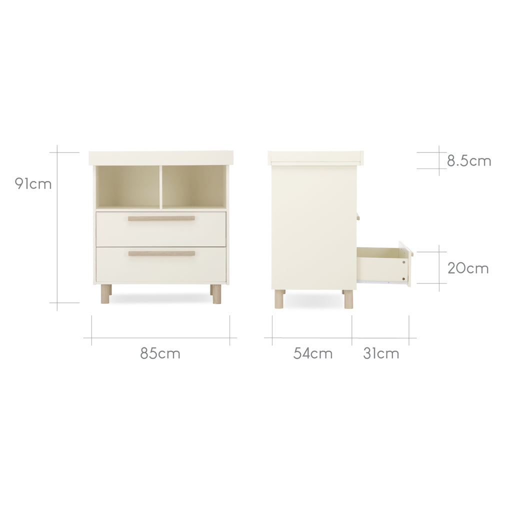 CuddleCo Harper 2 Piece Nursery Set | Cream & Ash