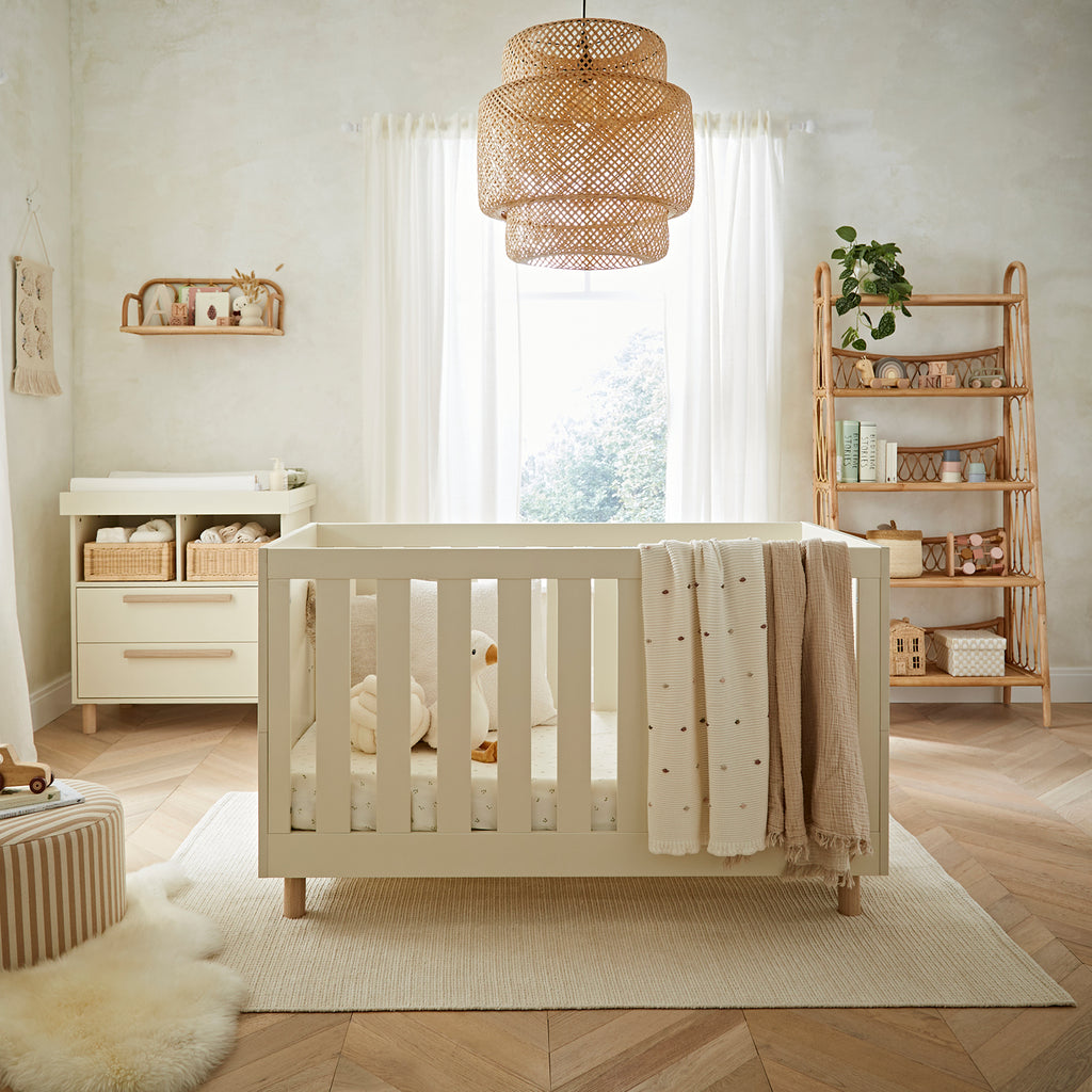 CuddleCo Harper 2 Piece Nursery Set | Cream & Ash