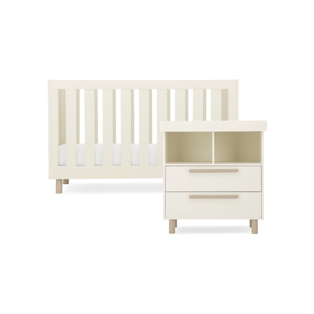 CuddleCo Harper 2 Piece Nursery Set | Cream & Ash