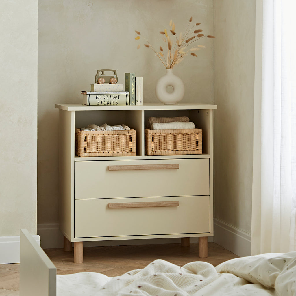 CuddleCo Harper 2 Piece Nursery Set | Cream & Ash