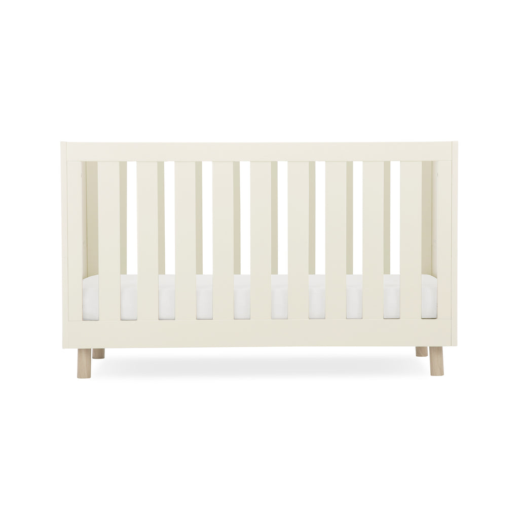 CuddleCo Harper Cot Bed | Cream & Ash