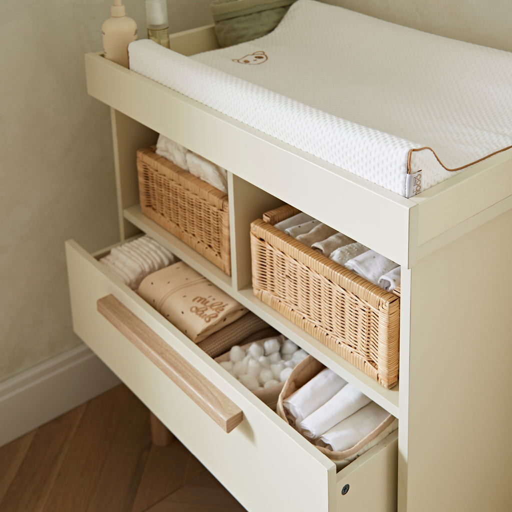 CuddleCo Harper Dresser Changer | Cream & Ash