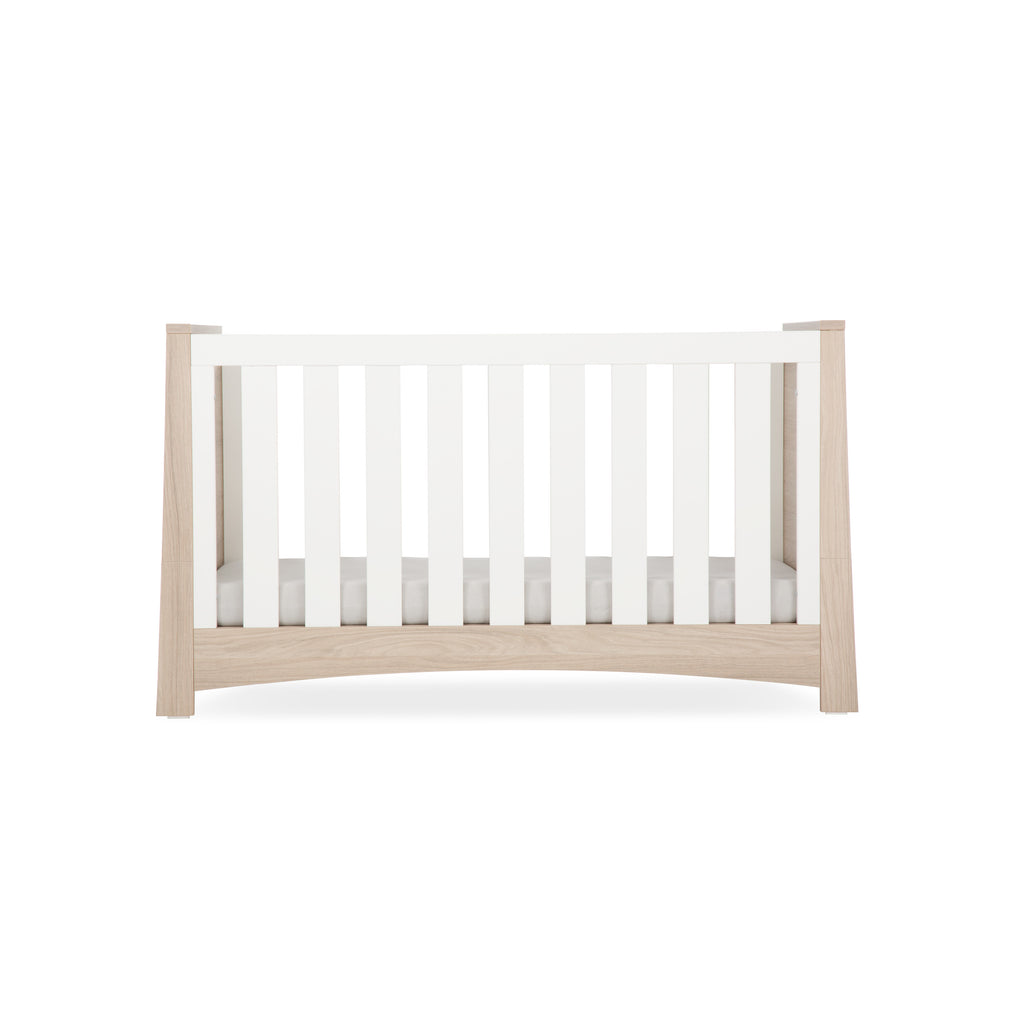 CuddleCo Lana Cot Bed | Ash & White