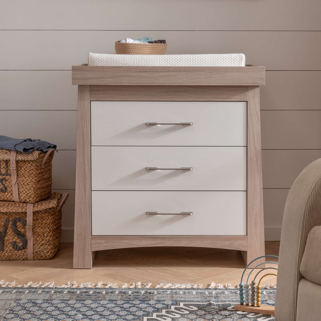 CuddleCo Lana Dresser Changer | Ash & White