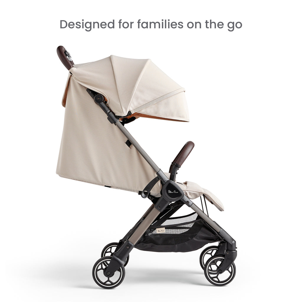 Silver Cross Clic Compact Stroller | Almond (FREE TRAVEL BAG)