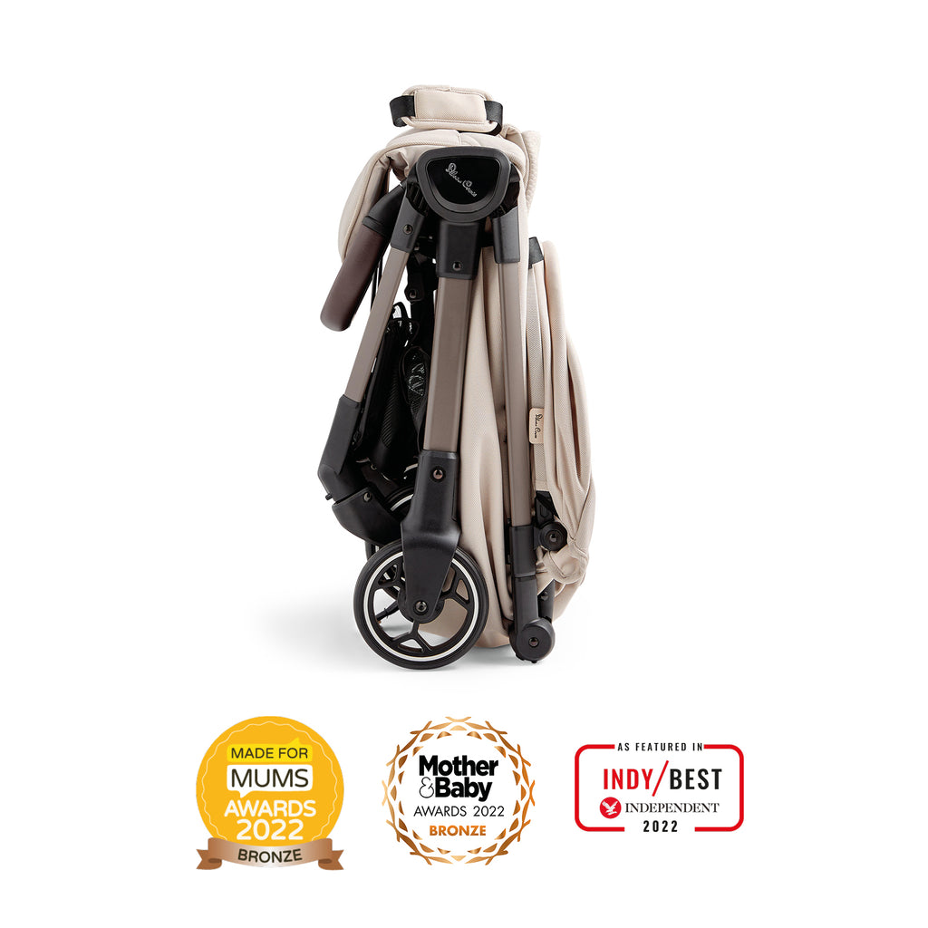 Silver Cross Clic Compact Stroller | Almond (FREE TRAVEL BAG)