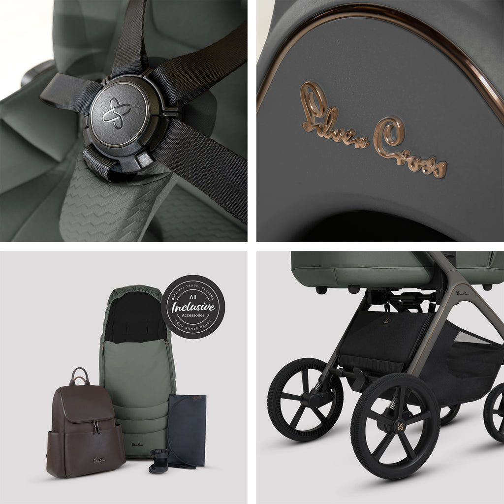 Silver Cross Cove Pushchair Pebble 360 Pro2 Bundle | Pewter - Beautiful Bambino