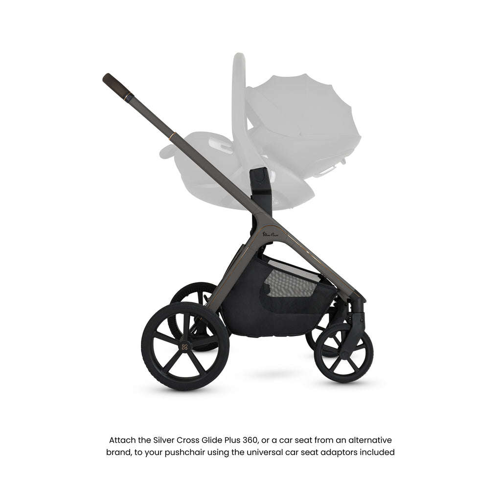 Silver Cross Cove Pushchair Pebble 360 Pro2 Bundle | Pewter - Beautiful Bambino