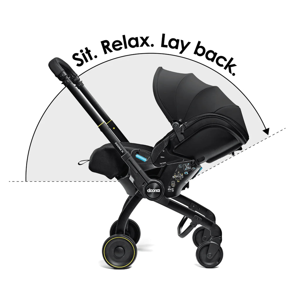 Doona X Car Seat & Stroller | Nitro Black (FREE Essentials Bag)